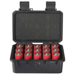 VOLTCRAFT Outdoorový kufr na akumulátory/baterie 15x Malé mono (d x š x v) 180 x 135 x 75 mm