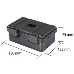 VOLTCRAFT Outdoorový kufr na akumulátory/baterie 15x Malé mono (d x š x v) 180 x 135 x 75 mm