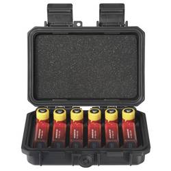 VOLTCRAFT Outdoorový kufr na akumulátory/baterie 12x 9 V, CR-123A, CR 2, 18350 (d x š x v) 157 x 125.5 x 46 mm