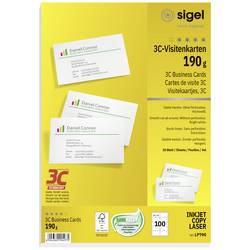 Sigel LP790 potisknutelné vizitky, hladké hrany 85 x 55 mm vysoce bílá 100 ks Formát papíru: A4