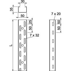OBO Bettermann 6047410 kabelový žlab (d x š x v) 3 m x 50.00 mm x 35.00 mm 3 m