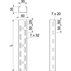 OBO Bettermann 6047410 kabelový žlab (d x š x v) 3 m x 50.00 mm x 35.00 mm 3 m