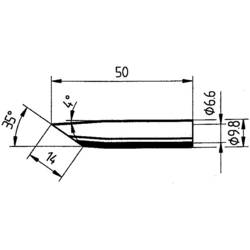 Ersa 0832GDLF pájecí hrot zkosený Velikost hrotů 14 mm Obsah 1 ks
