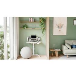 Leitz psací stůl pro práci vsedě i ve stoje bílá 65340001 Barva stolní desky: bílá elektricky výškově nastavitelné, výškově nastavitelné max. výška: 1300 mm