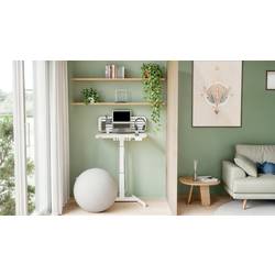 Leitz psací stůl pro práci vsedě i ve stoje bílá 65340001 Barva stolní desky: bílá elektricky výškově nastavitelné, výškově nastavitelné max. výška: 1300 mm