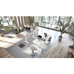 Leitz psací stůl pro práci vsedě i ve stoje bílá 65340001 Barva stolní desky: bílá elektricky výškově nastavitelné, výškově nastavitelné max. výška: 1300 mm