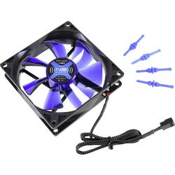 NoiseBlocker BlackSilent XE2 PC větrák s krytem černá, modrá (transparentní) (š x v x h) 92 x 92 x 25 mm