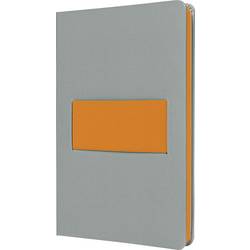 Sigel LS200 poznámková kniha Linescape Hardcover DIN A5 čtverečkovaný světle šedá, neonově oranžová Počet listů: 88 listů