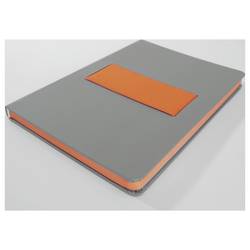 Sigel LS200 poznámková kniha Linescape Hardcover DIN A5 čtverečkovaný světle šedá, neonově oranžová Počet listů: 88 listů