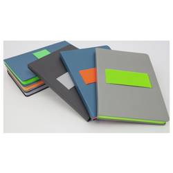 Sigel LS200 poznámková kniha Linescape Hardcover DIN A5 čtverečkovaný světle šedá, neonově oranžová Počet listů: 88 listů