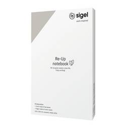 Sigel RU200 poznámková kniha Re-Up Softcover DIN A5 čtverečkovaný bílé vápno Počet listů: 50 listů