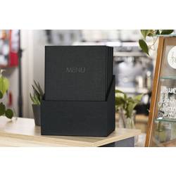 Sigel SM200 Pořadač na jídelní lístky DIN A4 10 ks Vč. úložného boxu černá