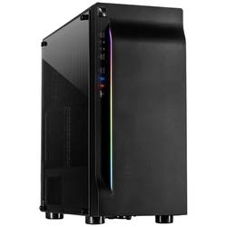 Inter-Tech A-3411 Creek - RGB midi tower PC skříň černá prachový filtr, boční okno, integrované osvětlení