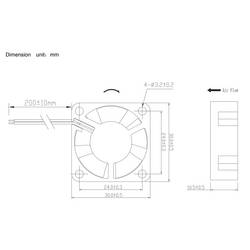 TRU COMPONENTS TC-MX3010-5V0.08A axiální ventilátor, 5 V/DC, 3.6 m³/h, (d x š x v) 30 x 30 x 10 mm, TC-13401656