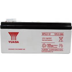 Yuasa NP3.2-12 NP3.2-12 olověný akumulátor 12 V 3.2 Ah olověný se skelným rounem (š x v x h) 134 x 64 x 67 mm plochý konektor 4,8 mm bezúdržbové