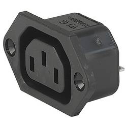 Schurter 6600.3100.21 IEC zástrčka C13/C14 zástrčka, rovná Počet kontaktů: 3 10 mA černá 1 ks