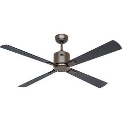 CasaFan ECO NEO III 132 BZ-SW/TK WiFi Flügel Schwarz/Teak stropní ventilátor 27 W (Ø x v) 132 cm x 360 mm bronzová s dálkovým ovládáním, s časovačem, vhodný i