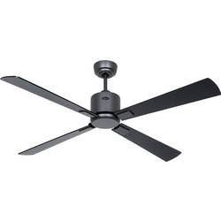 CasaFan ECO NEO III 132 BG-SW/TK WiFi Flügel Schwarz/Teak stropní ventilátor čedičově šedá s dálkovým ovládáním, s časovačem, vhodný i pro zimní provoz,