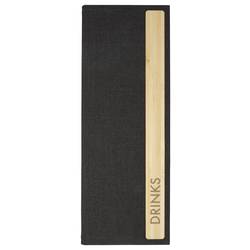 Sigel GM220 Nápojový lístek 1/2 DIN A4 1 ks včetně 2 dvojitých průhledných fólií pro 8 stran, Gumová vazba tmavě šedá , béžová