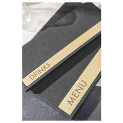 Sigel GM220 Nápojový lístek 1/2 DIN A4 1 ks včetně 2 dvojitých průhledných fólií pro 8 stran, Gumová vazba tmavě šedá , béžová