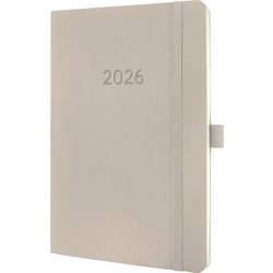Sigel C2630 týdenní kalendář Conceptum 2026 Softcover DIN A5 tmavě šedá (taupe) 1 ks Počet stran: 192