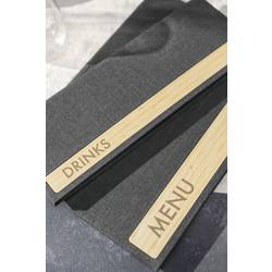 Sigel SM220 Pořadač na jídelní lístky DIN A4 1 ks včetně 2 dvojitých průhledných fólií pro 8 stran, Gumová vazba tmavě šedá , béžová