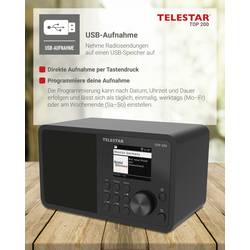 Telestar TOP 200 Schwarz 5700200 internetové přenosné rádio, internetové, DAB+, FM, černá