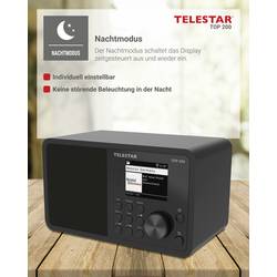 Telestar TOP 200 Schwarz 5700200 internetové přenosné rádio, internetové, DAB+, FM, černá
