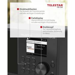 Telestar TOP 200 Schwarz 5700200 internetové přenosné rádio, internetové, DAB+, FM, černá
