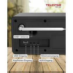Telestar TOP 200 Schwarz 5700200 internetové přenosné rádio, internetové, DAB+, FM, černá