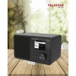 Telestar TOP 200 Schwarz 5700200 internetové přenosné rádio, internetové, DAB+, FM, černá
