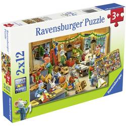 Dětská puzzle 2 x 12 dílů - vánoční stromeček 12004047 1 ks