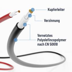 Absina 910002 ABSINA 2x 5 Meter Solarkabel 4mm2 - PV Kabel, Solarleitung, PV Leitung prodlužovací kabel 4 mm² Délka kabelu 5 m