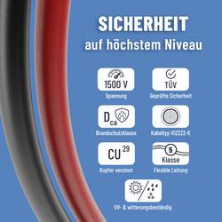 Absina 910001 ABSINA 2x 2 Meter Solarkabel 4mm2 - PV Kabel, Solarleitung, PV Leitung prodlužovací kabel 4 mm² Délka kabelu 2 m