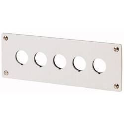 Eaton M22-E5 216546 vestavný rámeček 5 instalačních pozic (Ø x v) 22 mm x 72 mm nouzové STOP šedá 1 ks Piece
