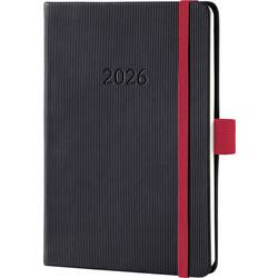 Sigel C2609 týdenní kalendář Conceptum 2026 Hardcover DIN A6 černá, červená 1 ks Počet stran: 176