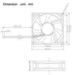 TRU COMPONENTS TC-MX8025-12V0.1A axiální ventilátor, 12 V/DC, 67.8 m³/h, (d x š x v) 80 x 80 x 25 mm, TC-13401732