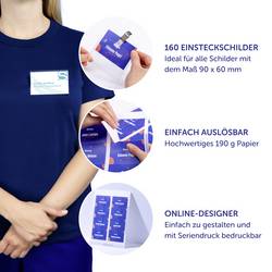 Avery-Zweckform L4728-20 zásuvný štítek se jménem 90 mm x 60 mm bílá