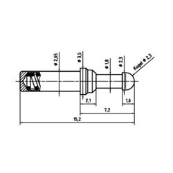 PTR Hartmann 5110/S-D-1.2NE-AU-2.3C přesný testovací hrot