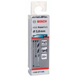 Bosch Accessories 2608577206 2608577206 HSS kovový spirálový vrták 3.8 mm Celková délka 75 mm DIN 338 válcová stopka 10 ks
