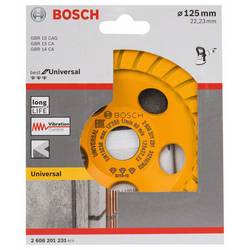 Bosch Accessories 2608201231 Diamantový brusného kotouče obj for univerzální Turbo, 125 x 22,23 x 5 mm, žlutá Best for Universal 12.5 cm 1 ks