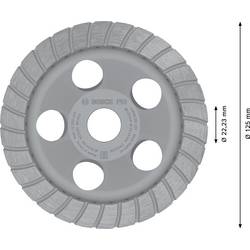 Bosch Accessories 2608201231 Diamantový brusného kotouče obj for univerzální Turbo, 125 x 22,23 x 5 mm, žlutá Best for Universal 12.5 cm 1 ks