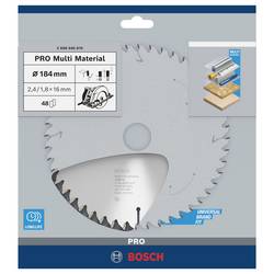 Bosch Accessories Multi Material 2608640815 tvrdokovový pilový kotouč 184 x 16 x 2.4 mm Počet zubů (na palec): 48 1 ks