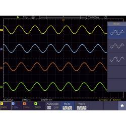 VOLTCRAFT DSO-6104F digitální osciloskop 100 MHz, 4kanálový, 1 GSa/s, 40000 kpts, 8 Bit, s pamětí (DSO), generátor funkcí, 1 ks, VC-8366320