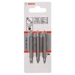 Bosch Accessories 2607001745 oboustranný bit (sada), plochý, křížový PH, křížový PZ, 1/4 (6,3 mm)