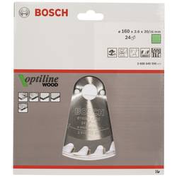 Bosch Accessories Kreissägeblatt 160x20x2,6mm Z24/WZ HM für Grobschnitt 2608640596 pilový kotouč 1 ks