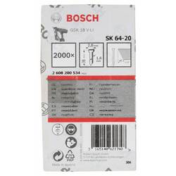 Bosch Accessories 2608200534 kolík se zápustnou hlavou SK64 Vnější délka 38 mm 2000 ks