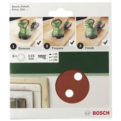 Bosch Accessories 2609256A19 brusné papíry pro excentrické brusky na suchý zip, s otvory Zrnitost 180 (Ø) 115 mm 5 ks