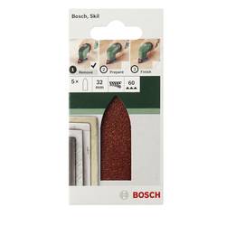 Bosch Accessories 2609256A36 brusný papír pro delta brusky na suchý zip, bez otvorů Zrnitost 40 Rozměr přes roh 32 mm 5 ks