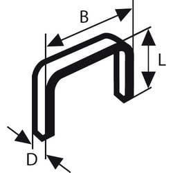 Bosch Accessories 2609255832 svorky z plochého drátu Typ 51 1000 ks Rozměry (d x š) 8 mm x 10 mm